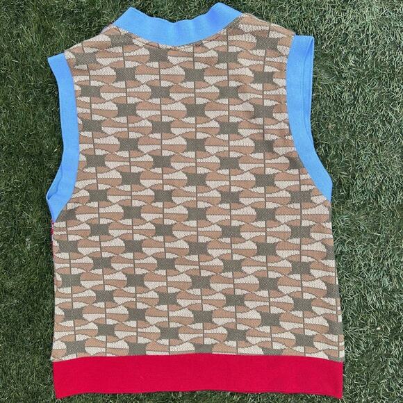 Zara X Spalding Knit Vest Limited Edition Rare V Neck Retro Sporty Streetwear S - Picture 8 of 9